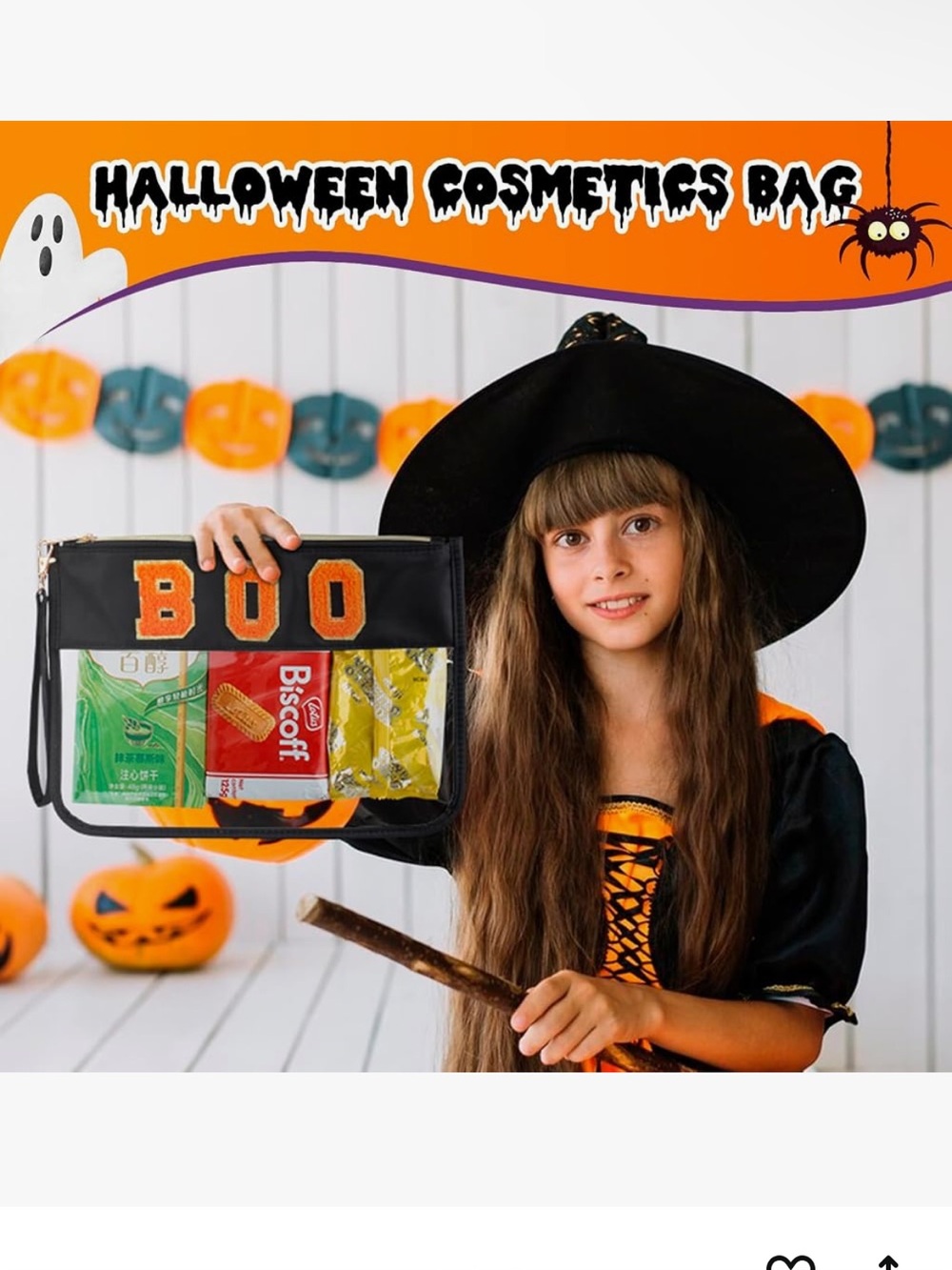 Halloween Makeup Chenille & Ghost Bag Set - Picture 4 of 7